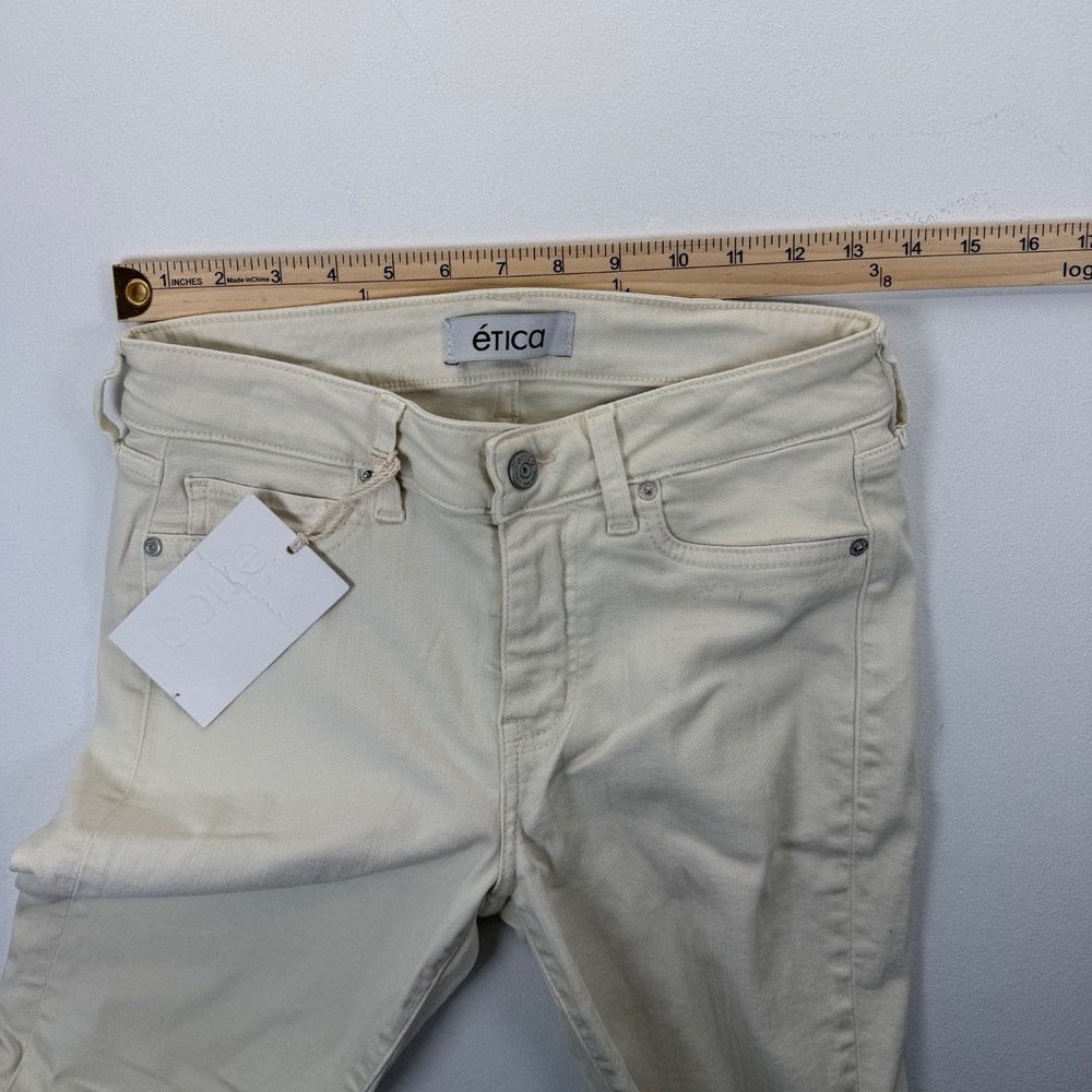 Ética Skinny Jeans Women's Cream Eco Stretch Denim - Size 27 - NWT - Picture 13 of 13